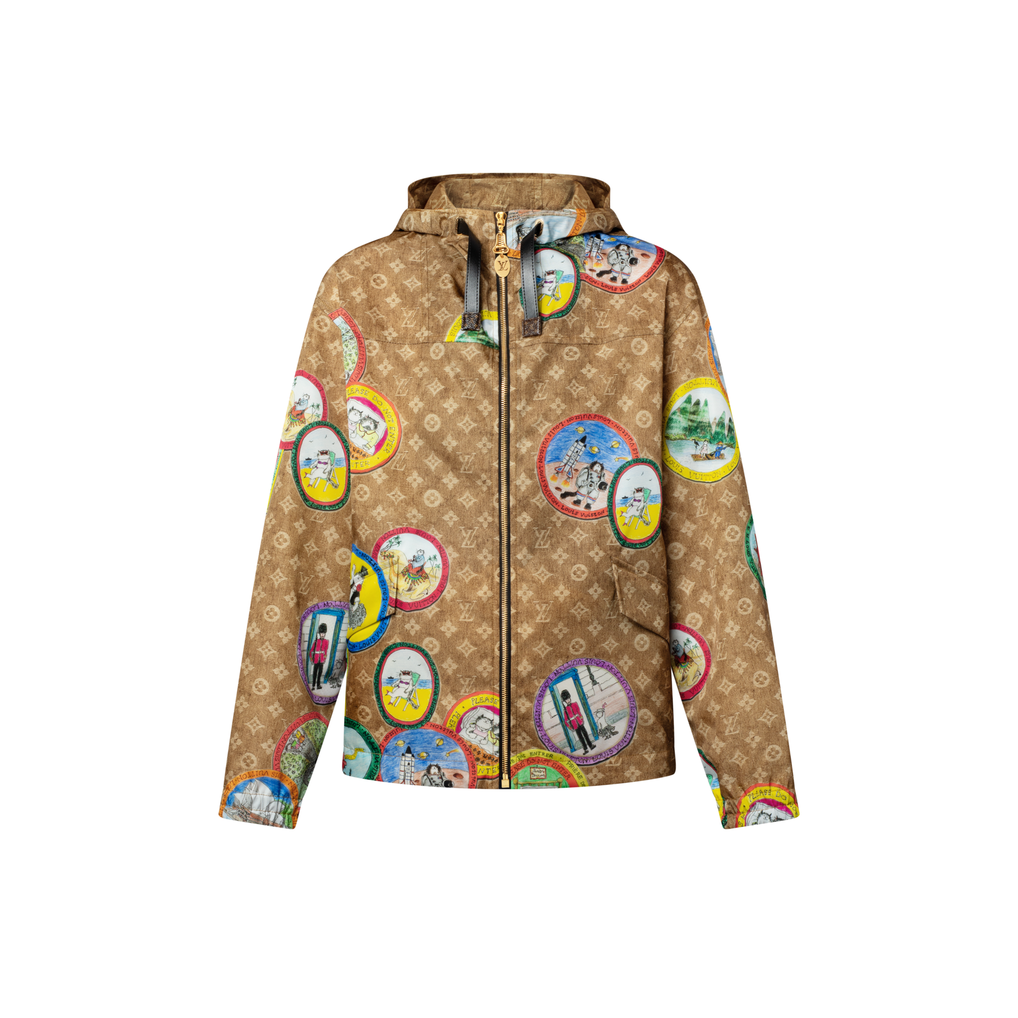 Louis Vuitton x NIGO FW25 チェック柄トラウザーズ xl Louis Vuitton Men's Green Cotton All Over Logo Jacquard